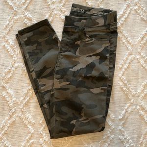 Camo Pull On Stretch Jeans